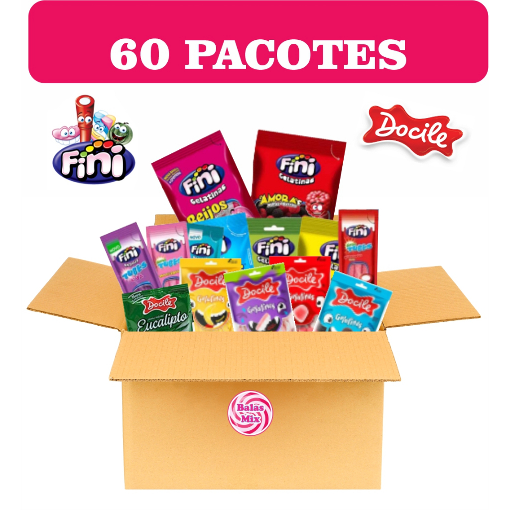 Kit Pacotes Fini E Docile Sabores Variados Shopee Brasil