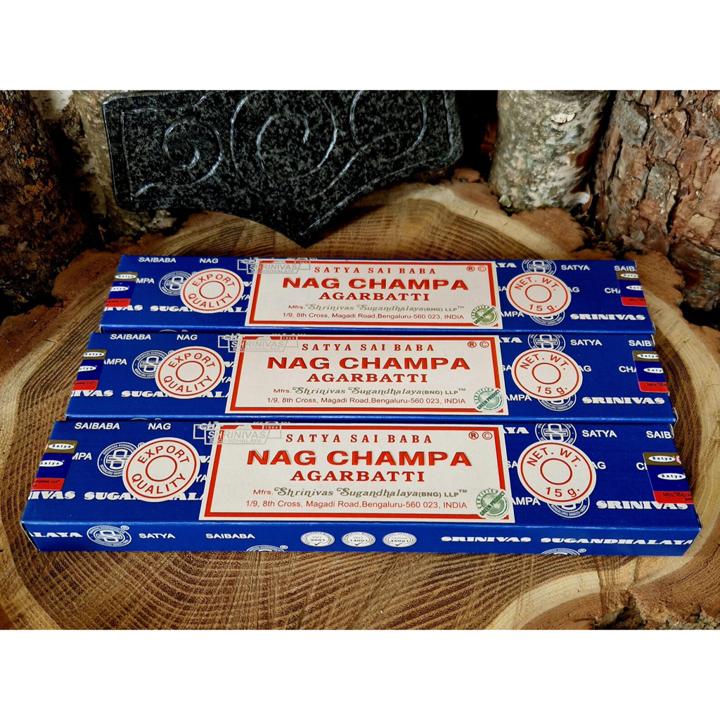 Kit 3 Incensos Satya Sai Baba Nag Champa 15 Gramas Massala Indiano