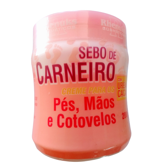 Sebo de Carneiro Creme Pés Mãos Cotovelos 200g Rhenuks Shopee Brasil