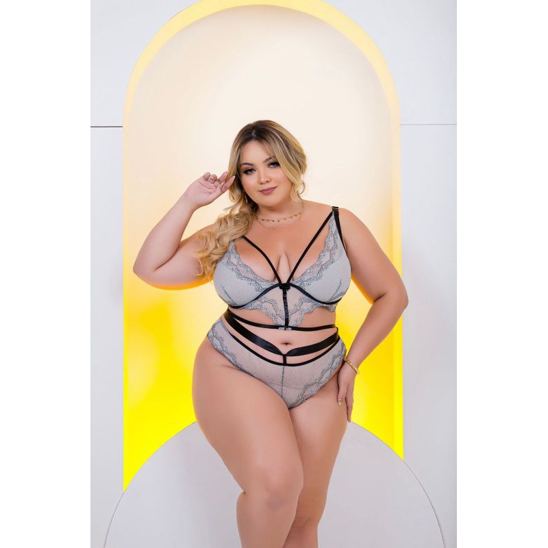 Conjunto Lingerie Glamurosa Plus Size Shopee Brasil