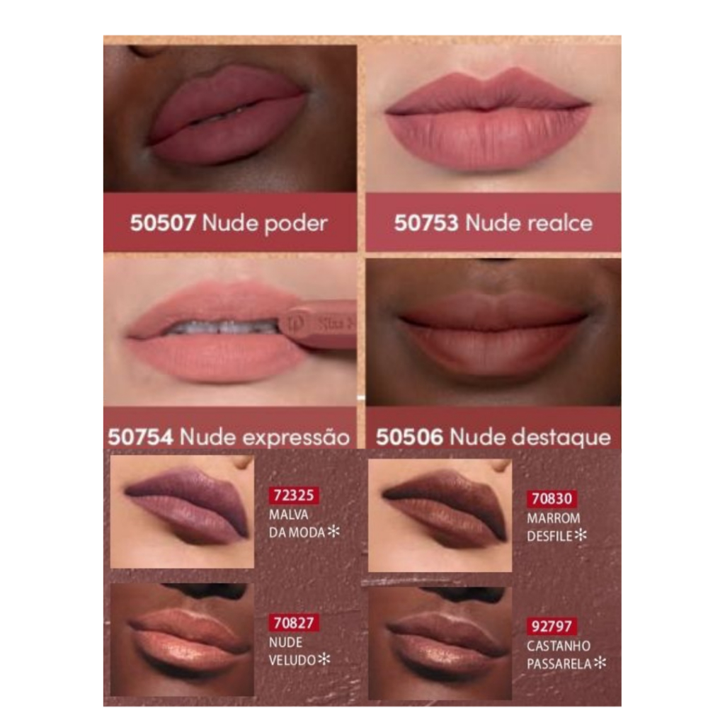 Linha Nude Batom Soul Eudora 3 7g SELECIONE A COR Shopee Brasil