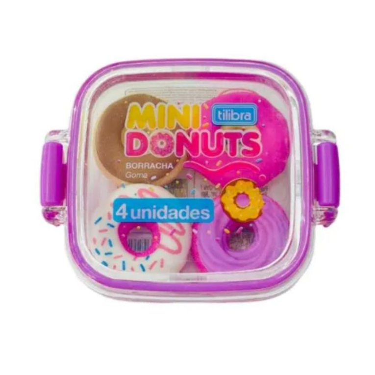 Borracha Mini Donuts 4 Unidades Tilibra Marmitinha Material