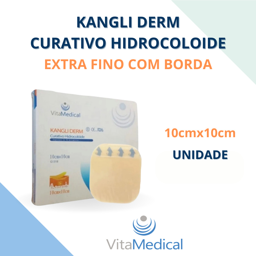 Curativo Hidrocoloide Borda Kangli Derm VitaMedical 10X10 Shopee