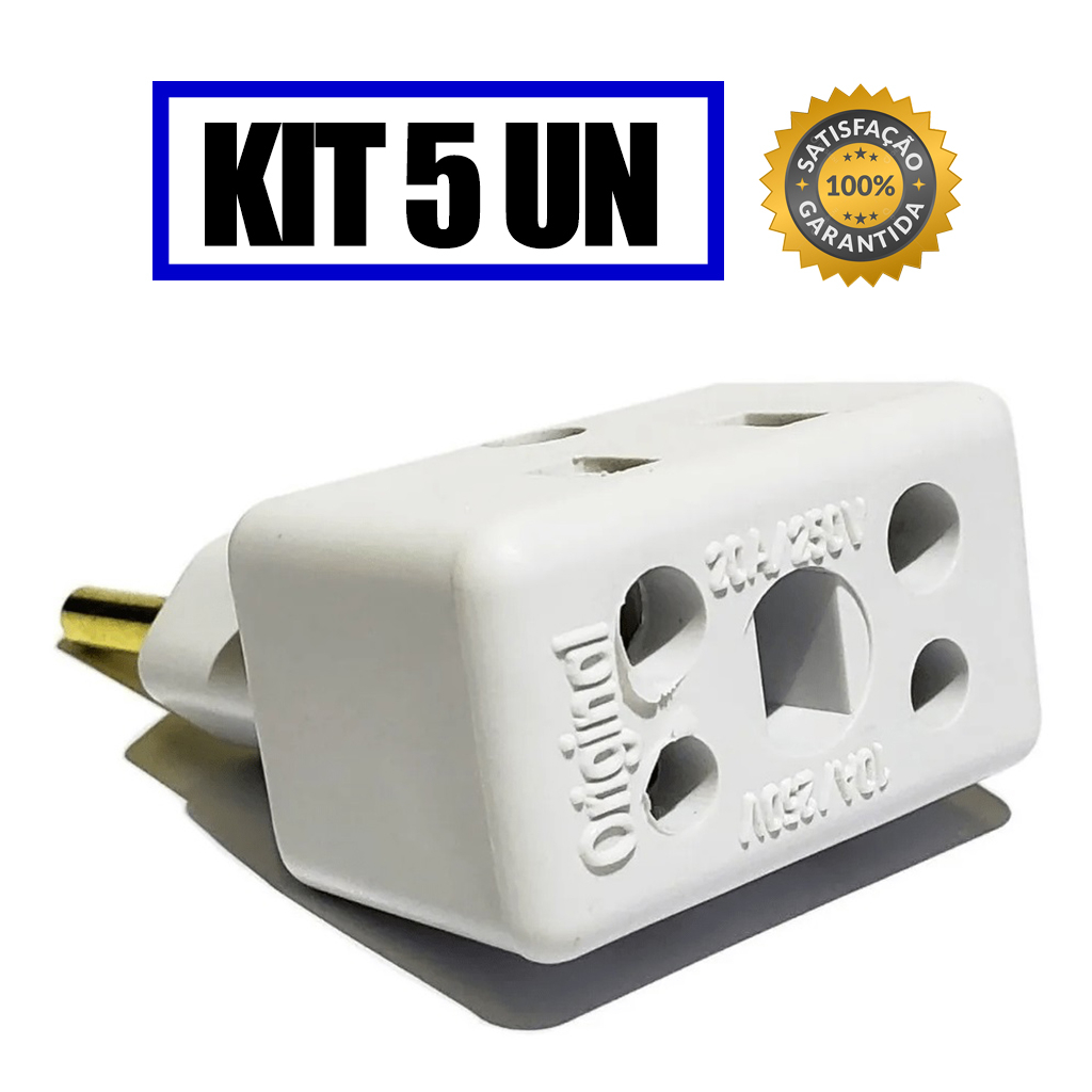 Kit Adaptadores De Tomada Benjamin Aceita Plug Padr O Novo E Antigo