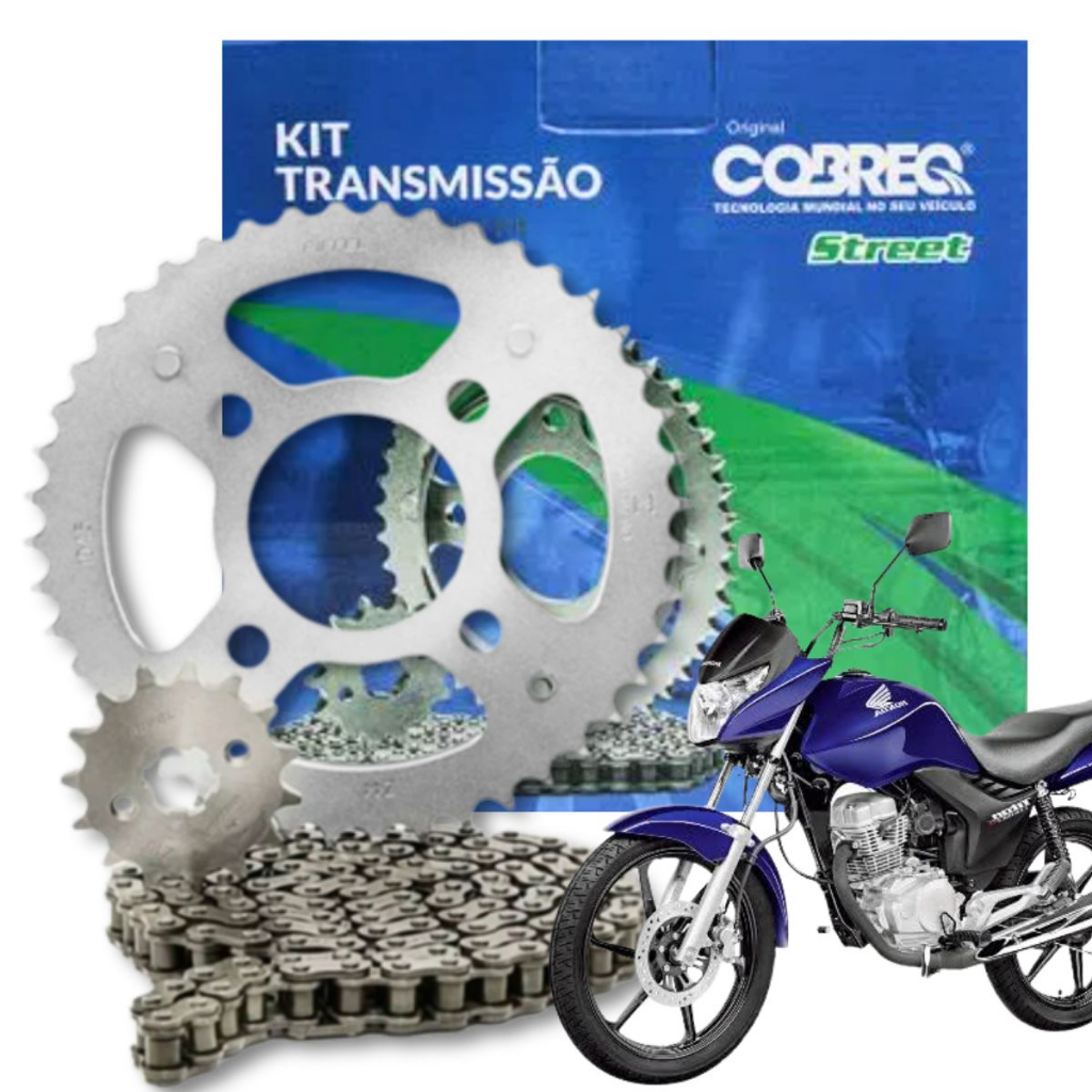 Kit Relacao Tracao Transmissao Cg Titan Fan Cargo Start