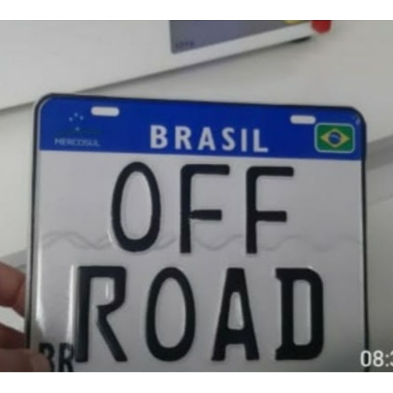 Placa Aluminio Alto Relevo Padrao Mercosul Shopee Brasil