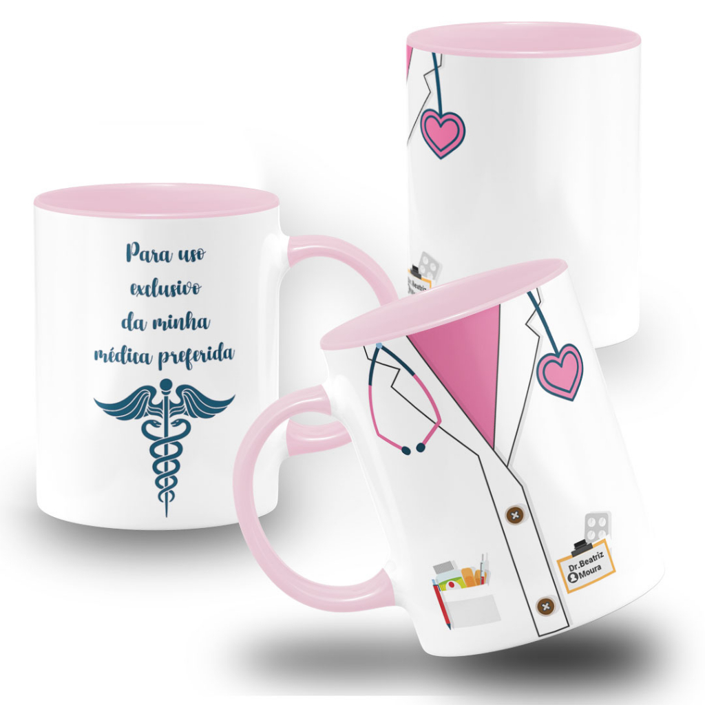 Caneca Medicina Personalizada Médica Nome Dra Personalizado Shopee