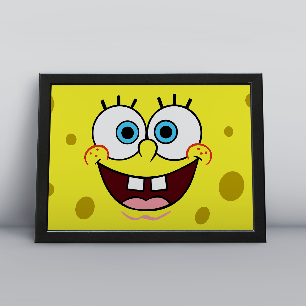 Quadro Decorativo Bob Esponja A4 ESCOLHA SUA IMAGEM Shopee Brasil