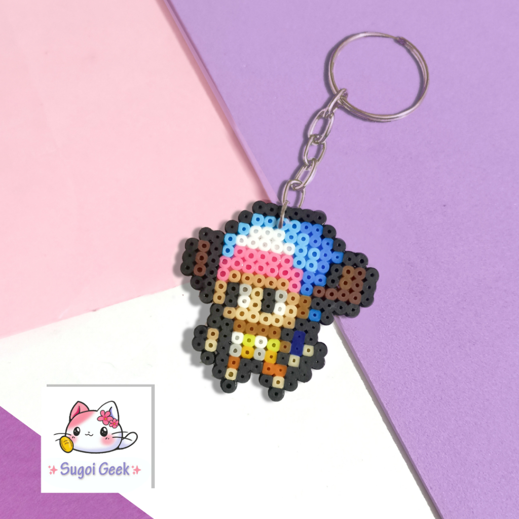 Chaveiro Ou Broche One Piece Hama Perler Beads Shopee Brasil