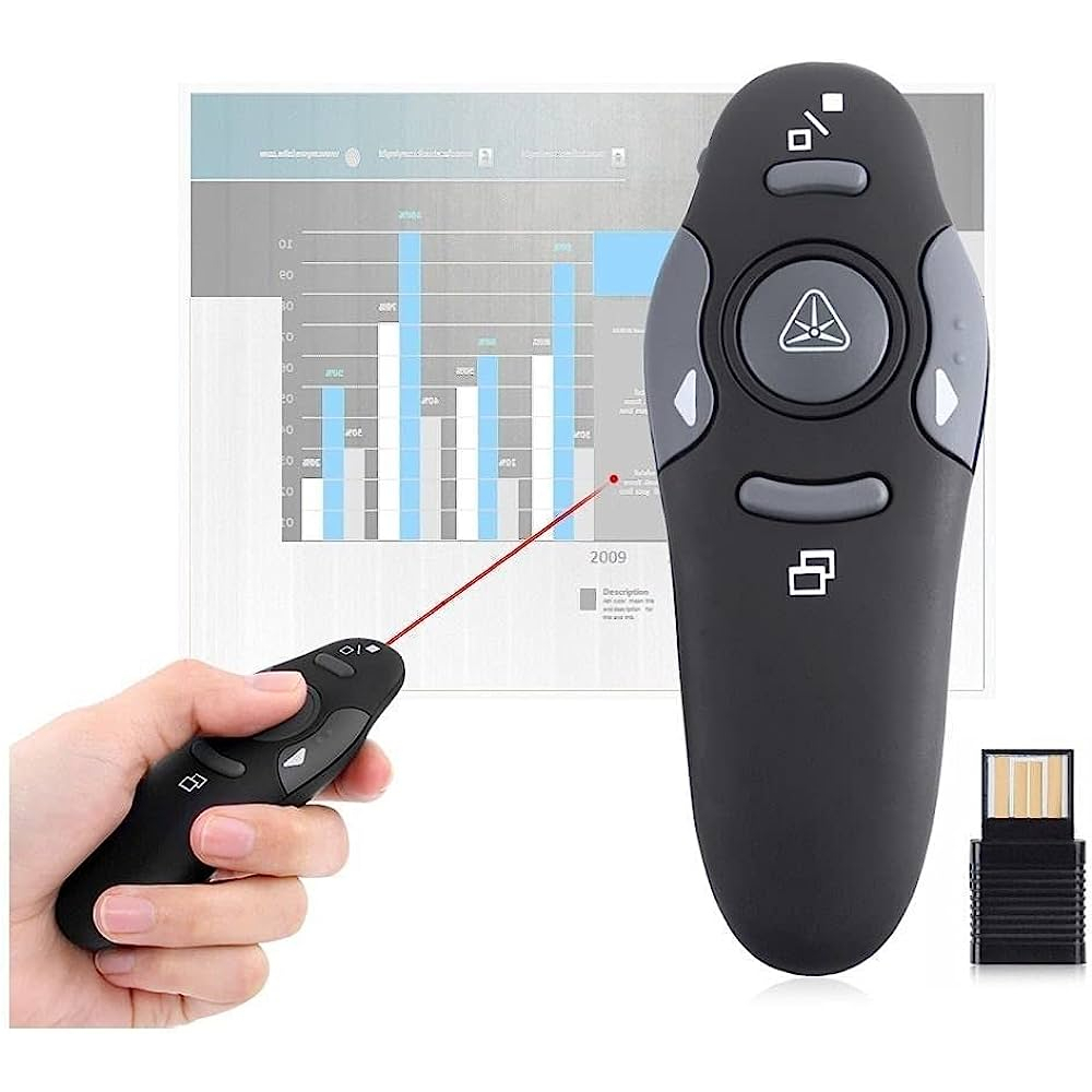 Caneta Laser Controle Sem Fio Power Point Apresentador Slide Shopee