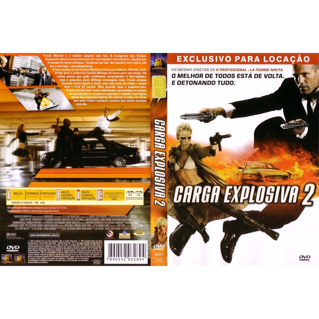 DVD Original Carga Explosiva 2 Jason Statham Shopee Brasil