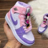 Botinha Cano Alto Infantil Escolar Nike Air Jordan Personagens Minnie