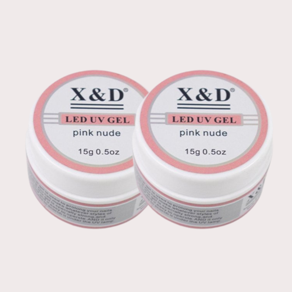 Kit 2 Gel X D Pink Nude 15g Unhas De Gel Fibra De Vidro Acrygel