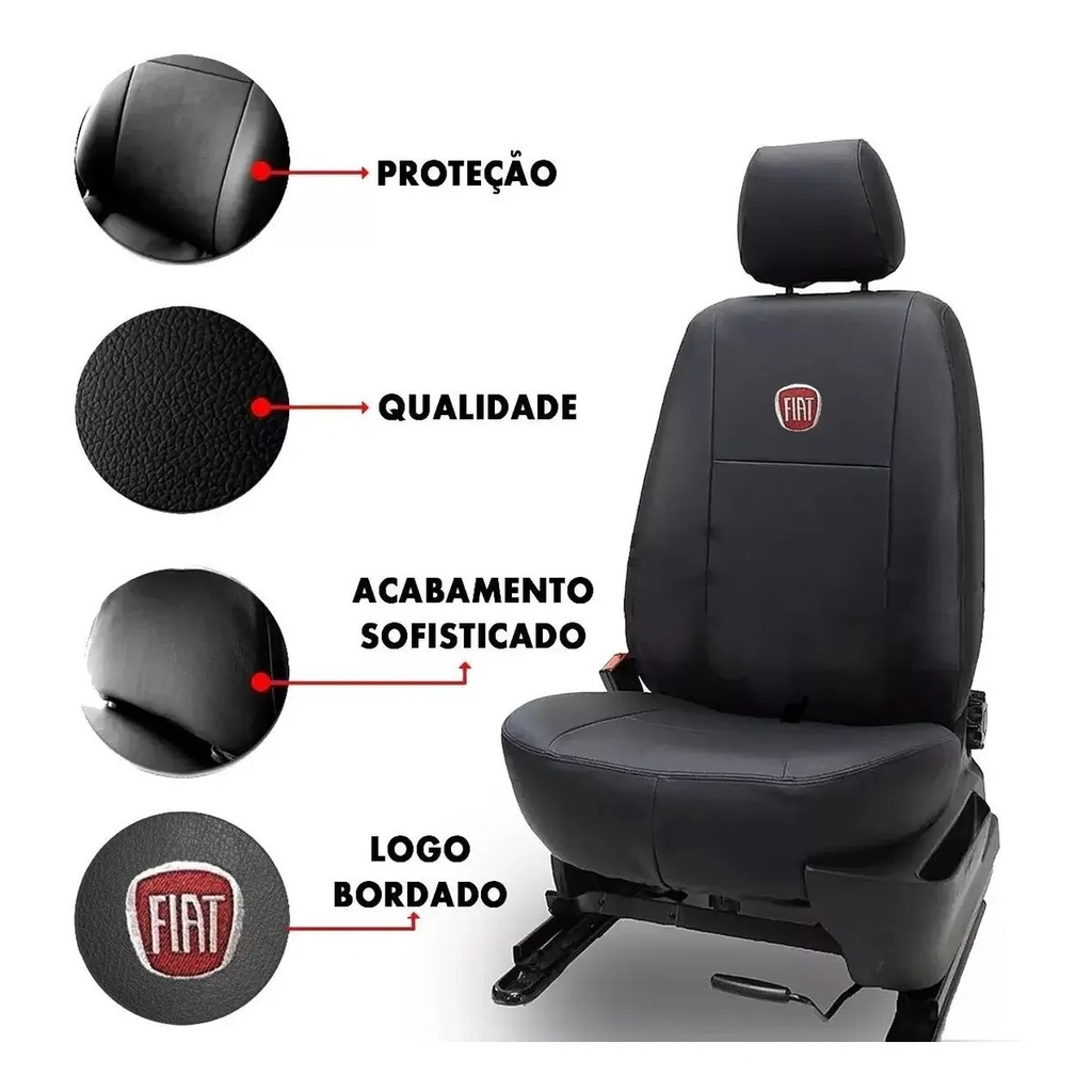 Capa De Banco Em Couro Carro Couro Fiat Argo Palio Uno Siena Cronos