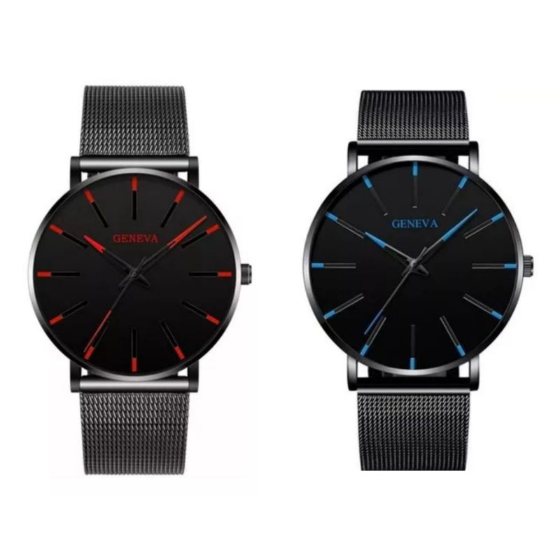 Rel Gio De Pulso Quartz Masculino Geneva Shopee Brasil