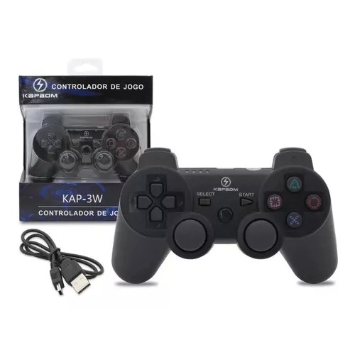 Controle Joystick Sem Fio Kapbom Kap W Preto Shopee Brasil