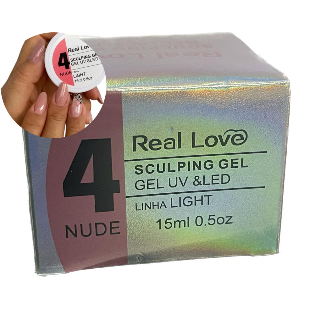 Gel Real Love 4 Nude 15ml Cuidados Para Unhas Artificiais Shopee