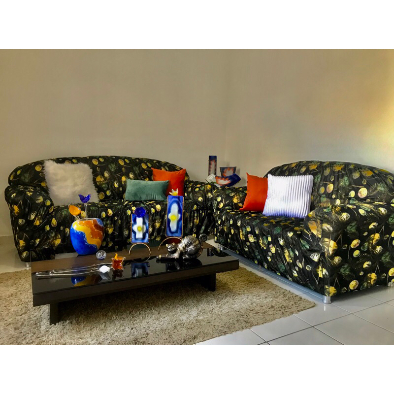 BELA CAPA DE SOFA ESTAMPADA 2 E 3 LUGARES MALHA GEL ALTA QUALIDADE