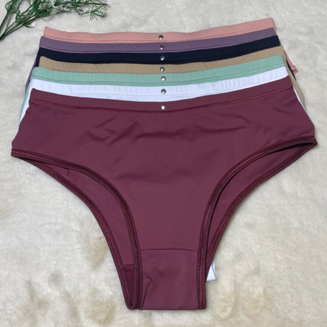 Kit 5 Calcinha Poliamida Premium Calçola Confortável Barato Lingerie