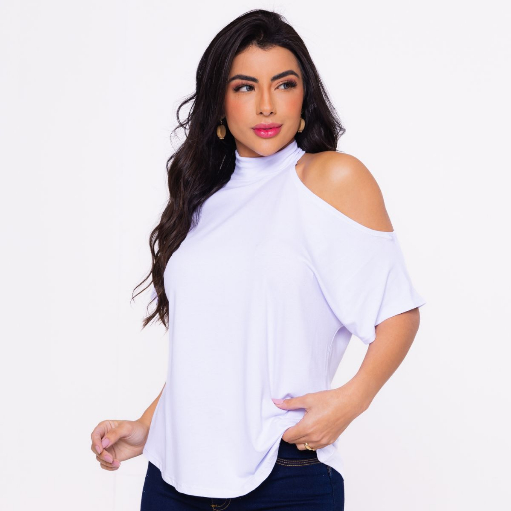 Blusinha Ciganinha Feminina Blogueira Blusa Soltinha Manga Curta