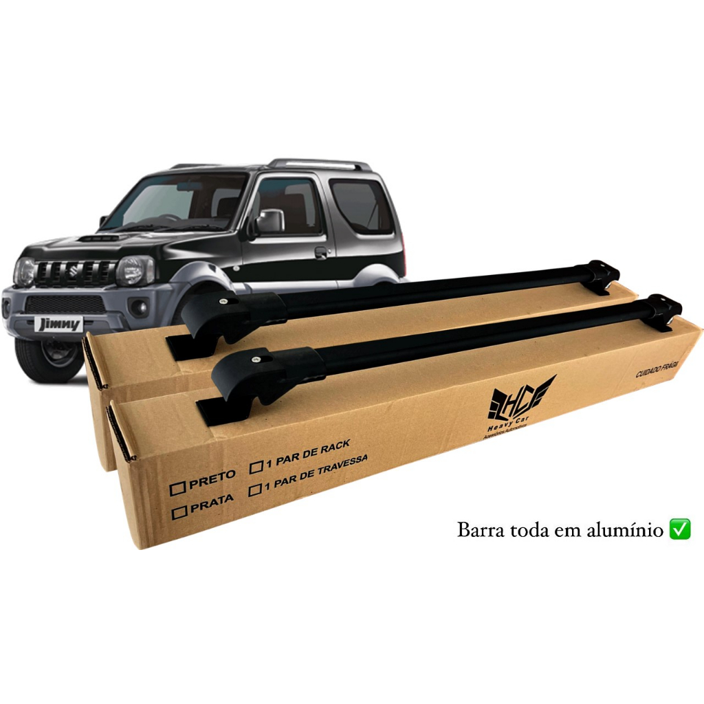 Rack Travessa De Teto Suzuki Jimny A Bagageiro Slim Barra