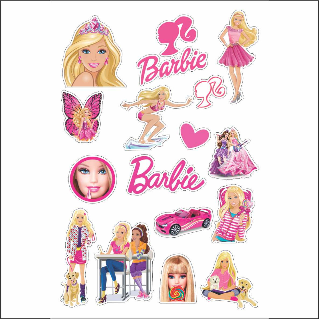 Barbie Cartela De Adesivos Shopee Brasil