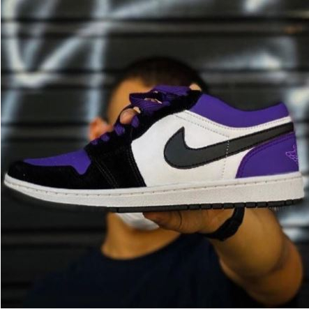 Tênis nike air jordan low cano baixo roxo branco do 34 ao 43 Shopee