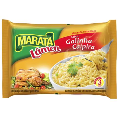 Macarr O Instantaneo L Men Marat Sabor Galinha Caipira G