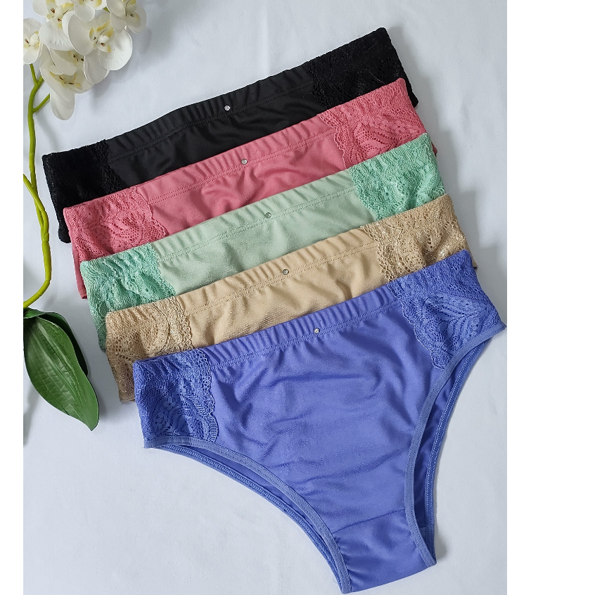 KIT 5 Calcinha Tanga Valentina Lingerie Conforto Lisa Shopee Brasil