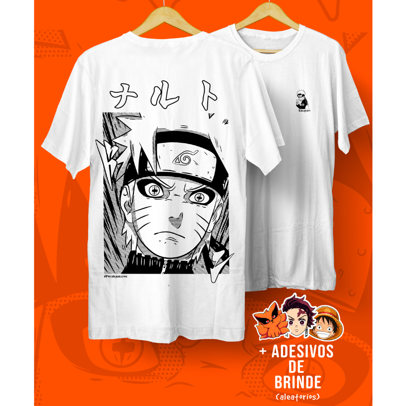 Camisa Anime Naruto Uzumaki Shippuden Boruto Oversized Streetwear