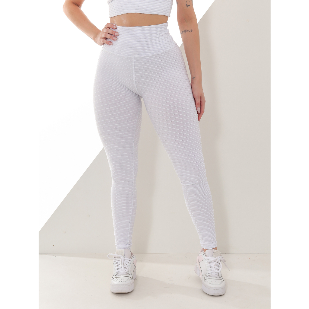 Legging Bolha Suplex C S Alto Empina Bumbum Fitness Academia Legue