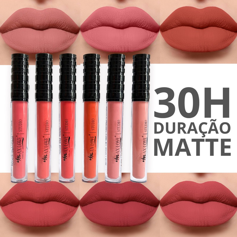 Batom H Dura O Matte Maxlove Nude Rosa Vermelho H Longa Dura O