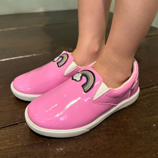 Tênis Infantil Slip On Menina Menina Arco íris Calce Fácil Confortável