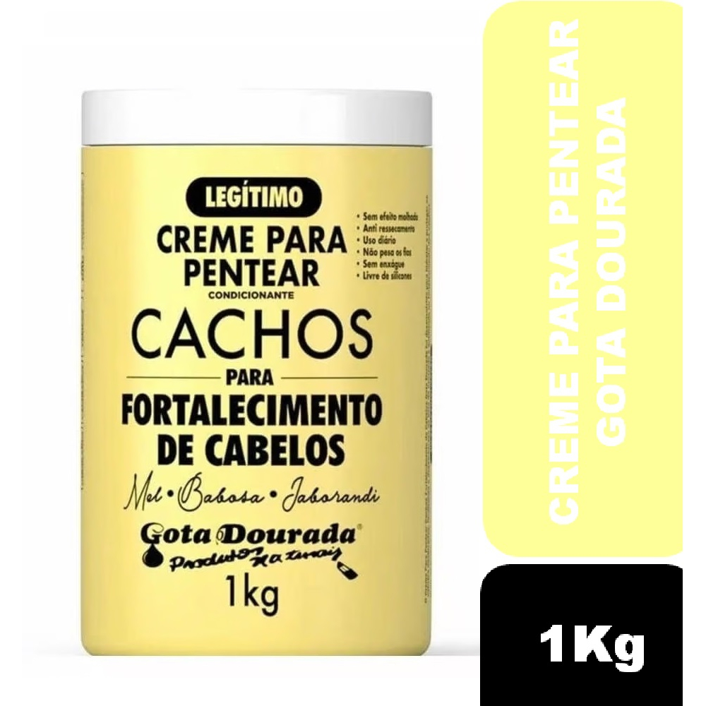 Creme Para Pentear Gota Dourada K Cachos Fortalecimento Shopee Brasil