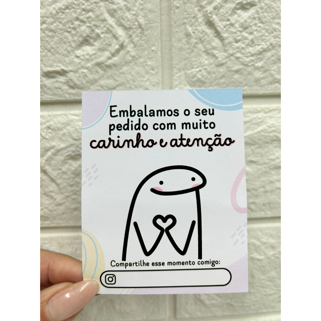 50 Unidades Cartão de Agradecimento Flork Obrigado Pela Compra