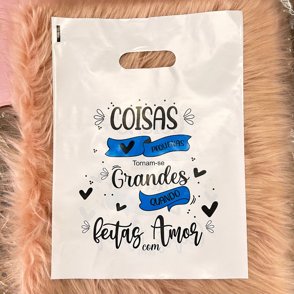 Sacolas Pl Sticas X Frase Coisas Pequenas Tornam Se Grandes