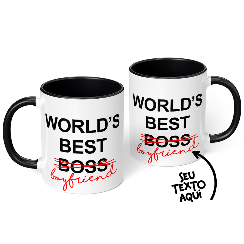 Caneca xícara de cerâmica porcelana série The Office Worlds Best Boss