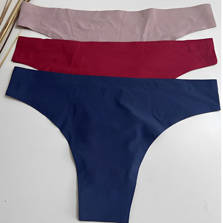 Kit Calcinha Sem Costura Corte a Laser Tanga Não Marca Lingerie