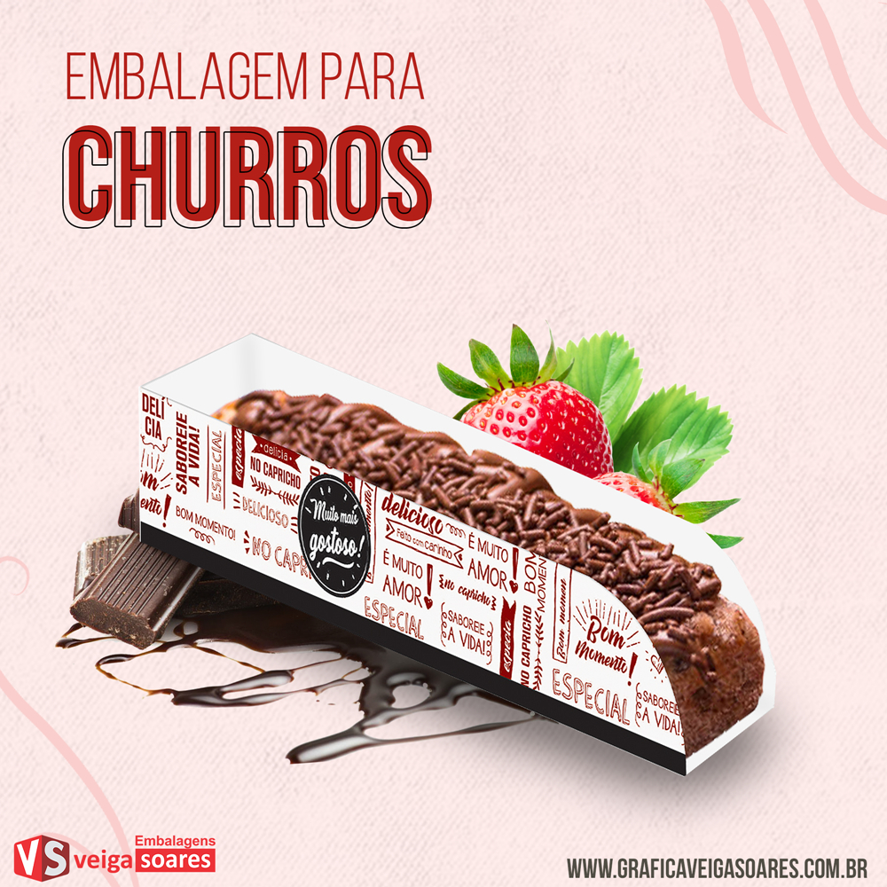 Unid Churros Embalagem Caixa Caixinha Para Balc O Gourmet