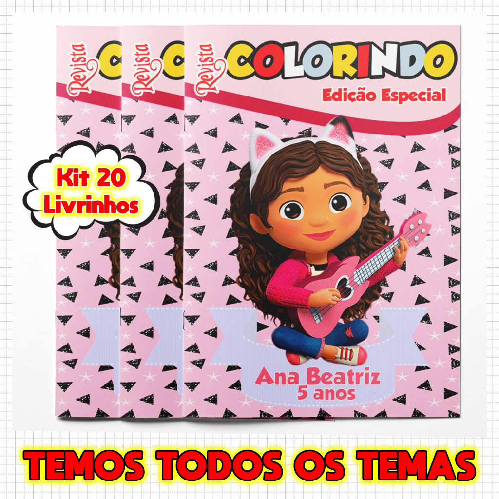 Kit Livrinhos De Colorir Personalizado Kit De Colorir Revistinha De