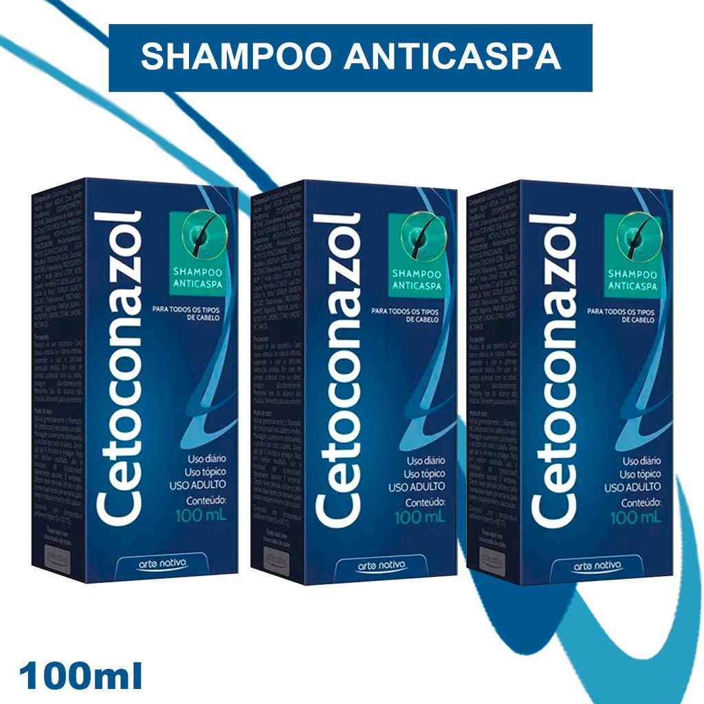 Shampoo Anticaspa Cetoconazol 3 Unidades Shopee Brasil