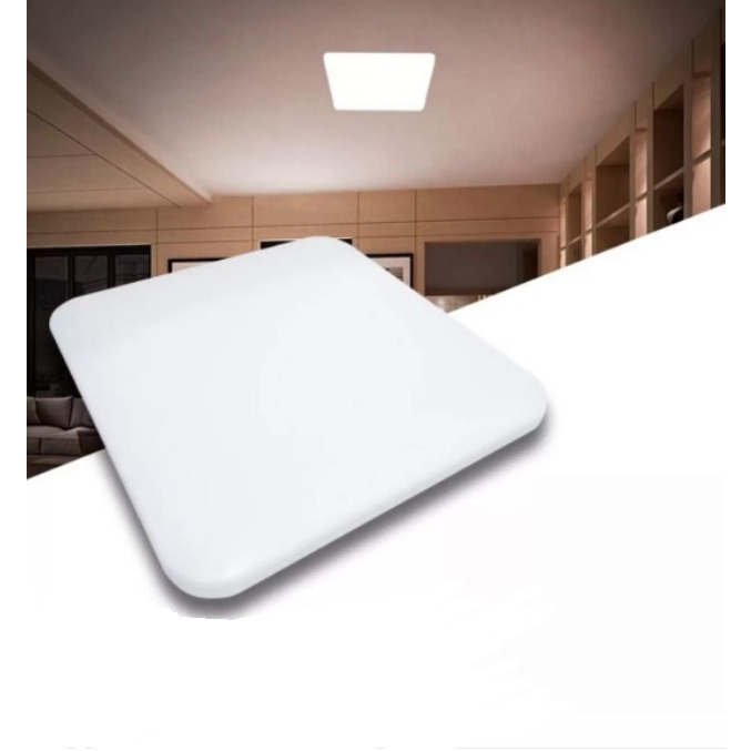 Painel Plafon Sobrepor Led Borda Infinita 36W Redondo Quadrado 3000k