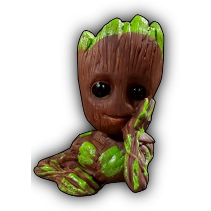 Vasinho Baby Groot Romantico Grande Para Suculentas Mini Cactos 19 Cm