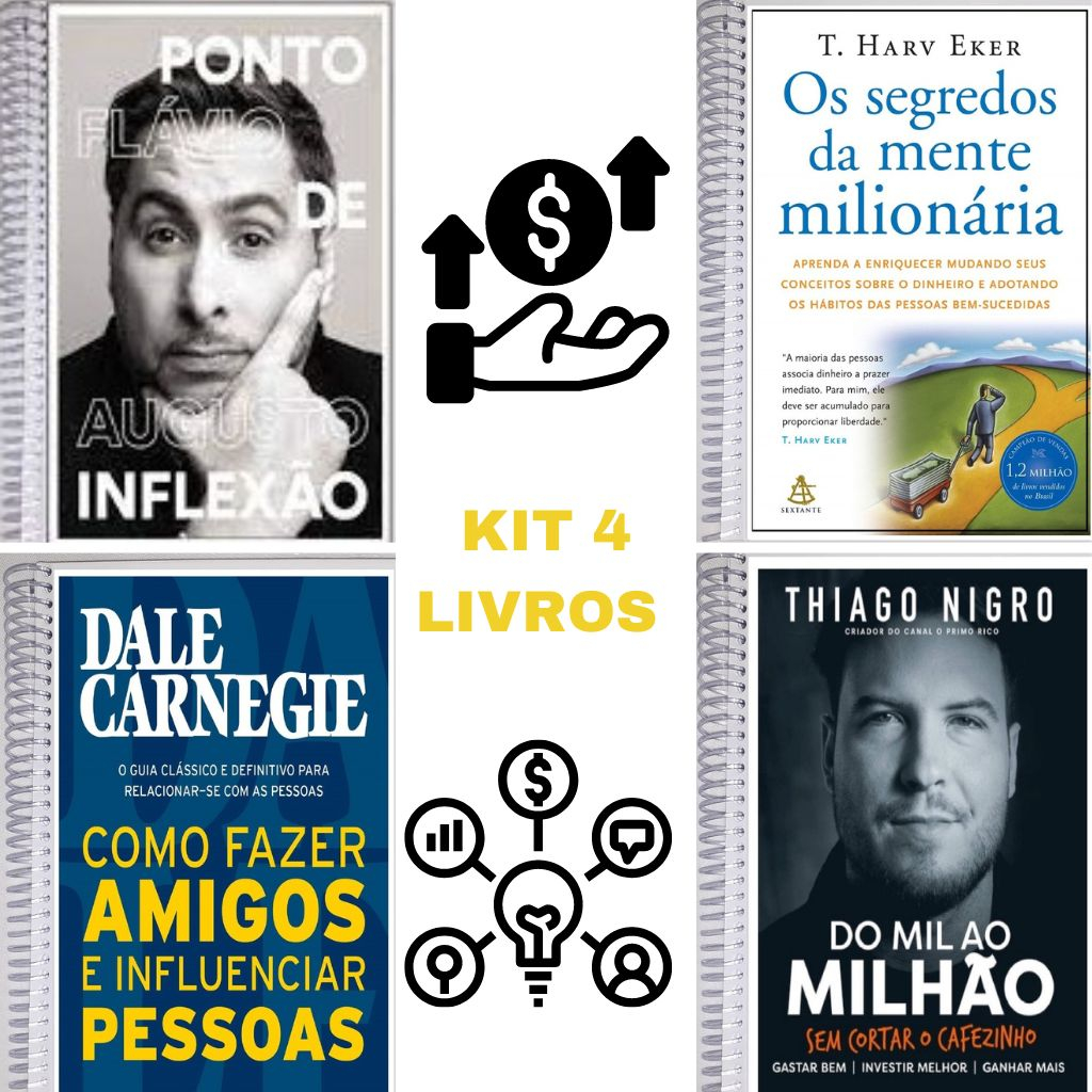 Kit Livros Encadernados Como Fazer Amigos E Influenciar Pessoas Os