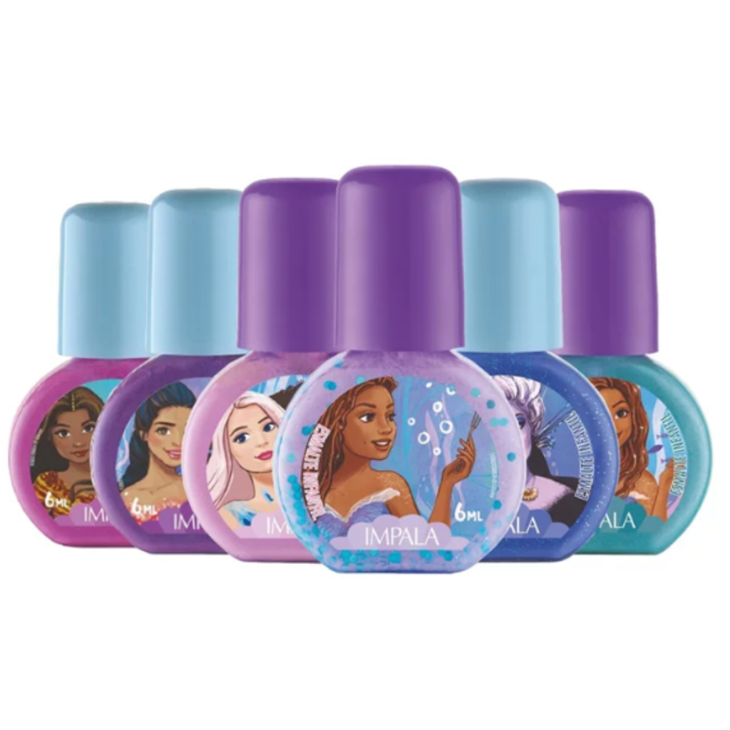 Impala Disney Kit C 6un Esmaltes Disney Coleção Pequena Sereia Infantil