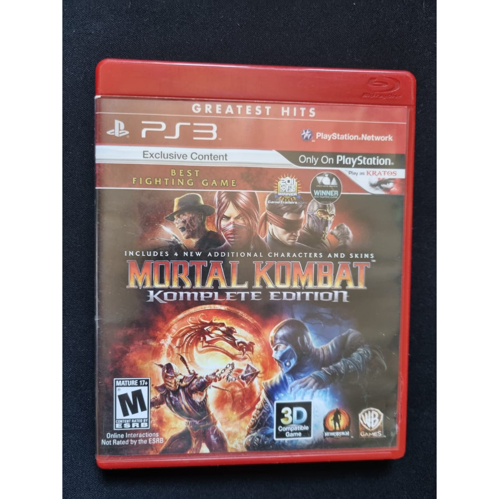 Jogo Ps Mortal Kombat Komplete Edition Greatest Hits M Dia F Sica