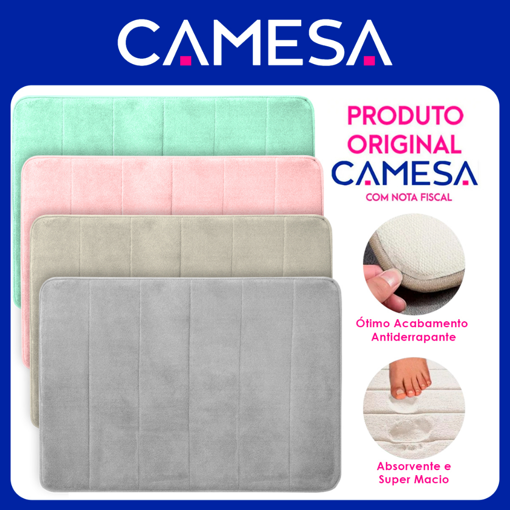 Tapete De Banheiro Camesa Antiderrapante Super Soft Macio Absorvente