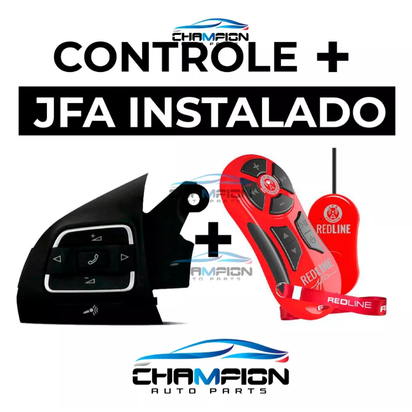 Controle De Som Volante Vw Gol G5 G6 Jfa Redline Instalado Shopee