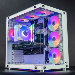 Aigo Ar Branco Mm Rgb Ventilador Ventilador Computador Gamer Caso