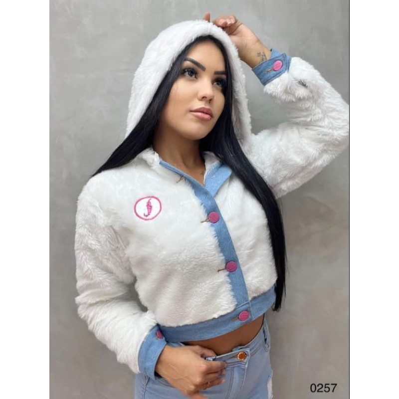 JAQUETA JEANS DE PELINHO PIMENTA DOCE Shopee Brasil